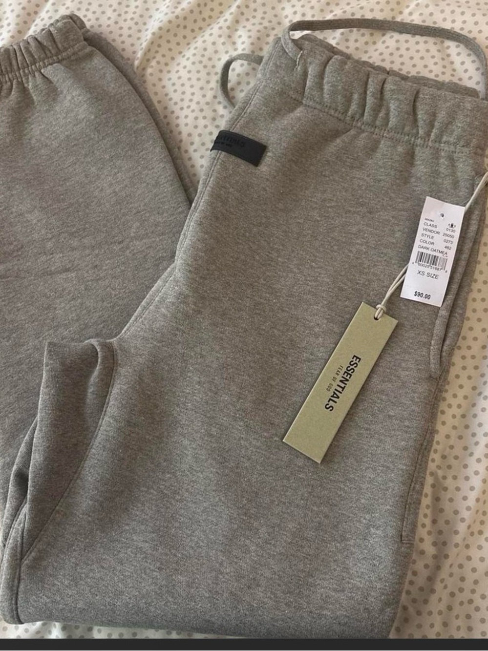 Fear of God Kids Grey Sweatpants with Drawcord